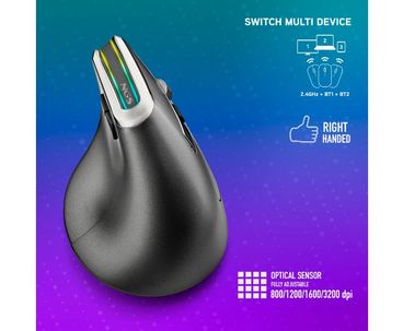 RATON EVO KARMA WIRELESS NEGRO RGB NGS