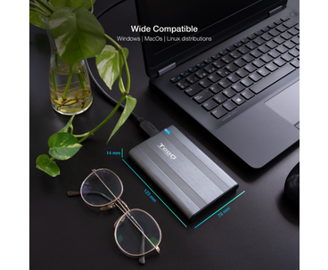 CAJA EXTERNA HDD/SSD 2.5'' GRIS TOOQ