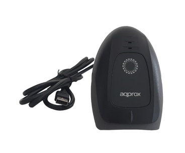 LECTOR CODIGO BARRAS LASER LS11 USB NEGRO APPROX