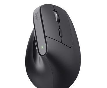 RATON OPTICO WIRELESS ERGONOMICO VERTICAL BAYO+ NEGRO TRUST