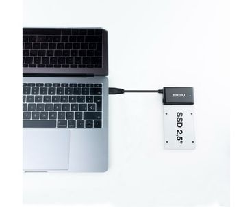 ADAPTADOR USB 3.0 USB-A A SATA PARA DISCOS DUROS 2.5"-3.5" NEGRO TOOQ